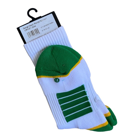 Strideline NCAA George Mason Patriots Full Knit Crew Socks - Picture 3 of 13